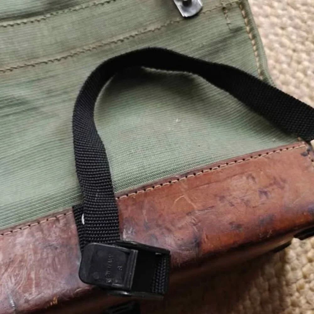 Vintage 1950s and 1960s Swiss Army Pannier Bike Bags - Picture 9 of 10